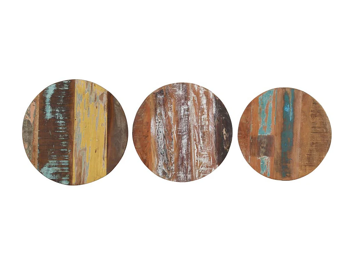 Tables d'appoint 3 pcs Bois de récupération massif