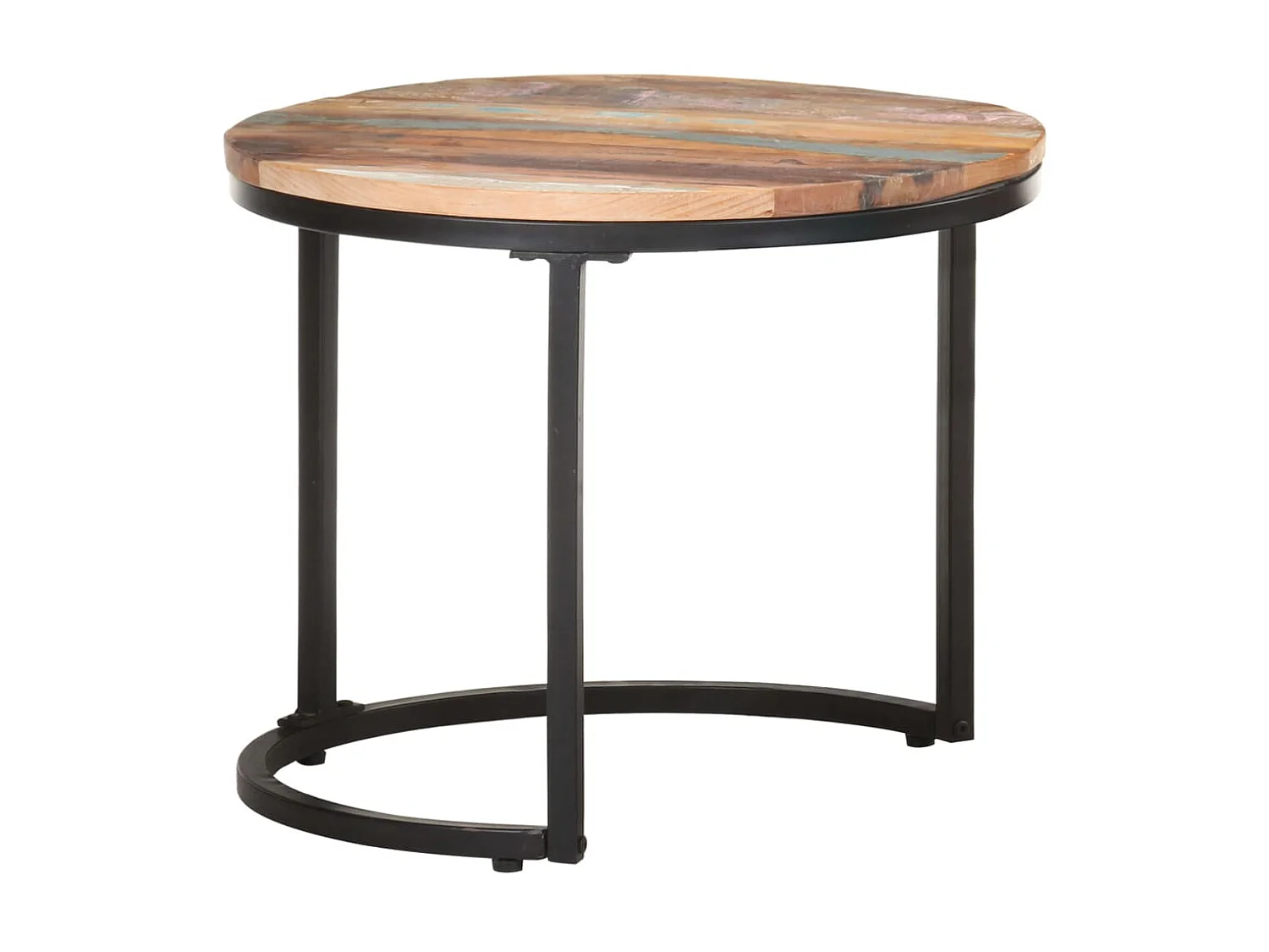 Tables d'appoint 3 pcs Bois de récupération massif