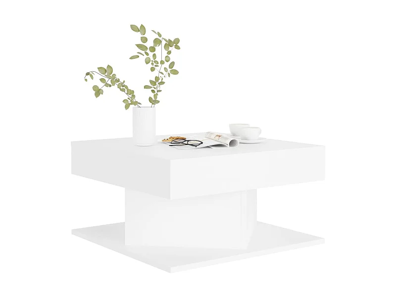 Table basse carrée Blanc 57x57x30 Konda