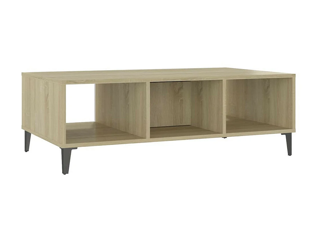 Table basse Blanc et chêne sonoma 103,5x60x35