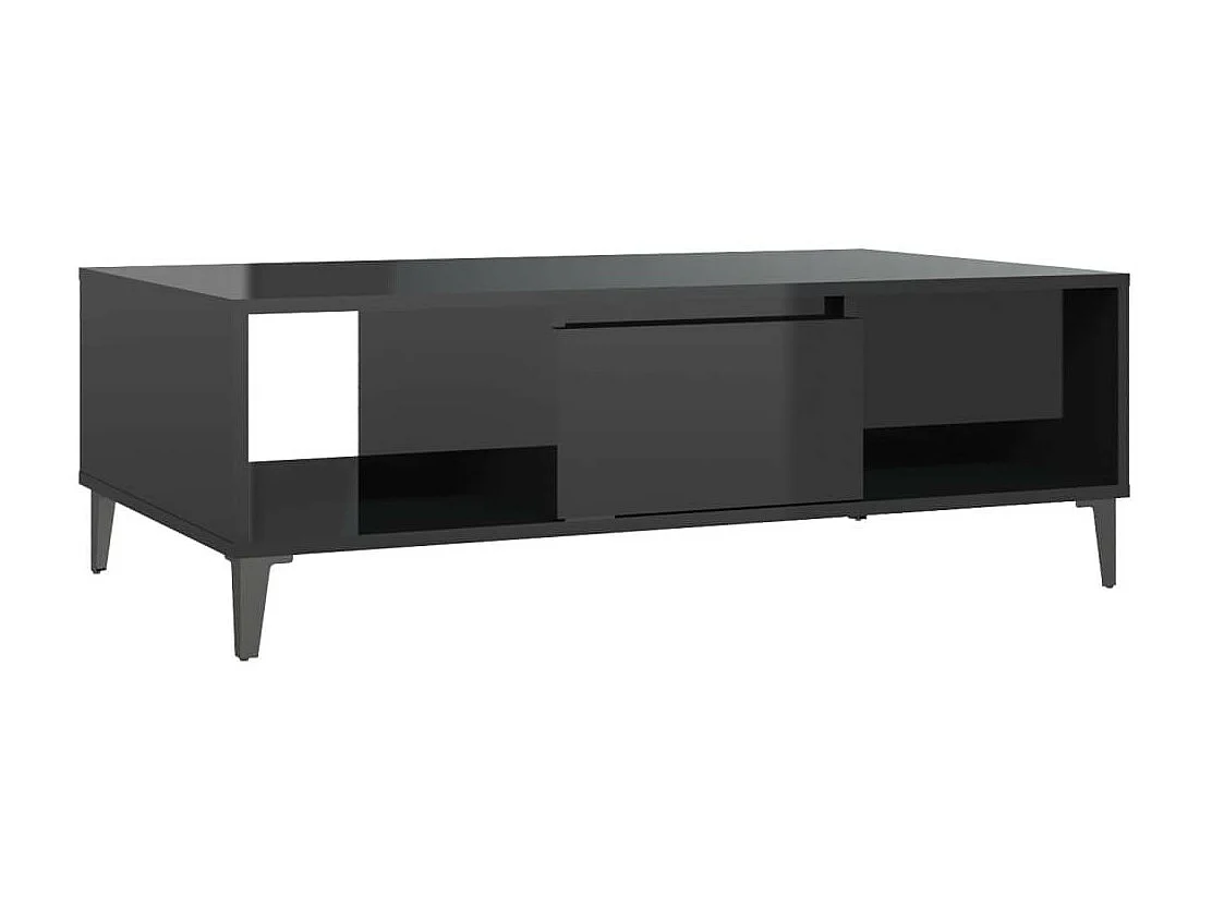 Table basse Noir brillant 103,5x60x35 2