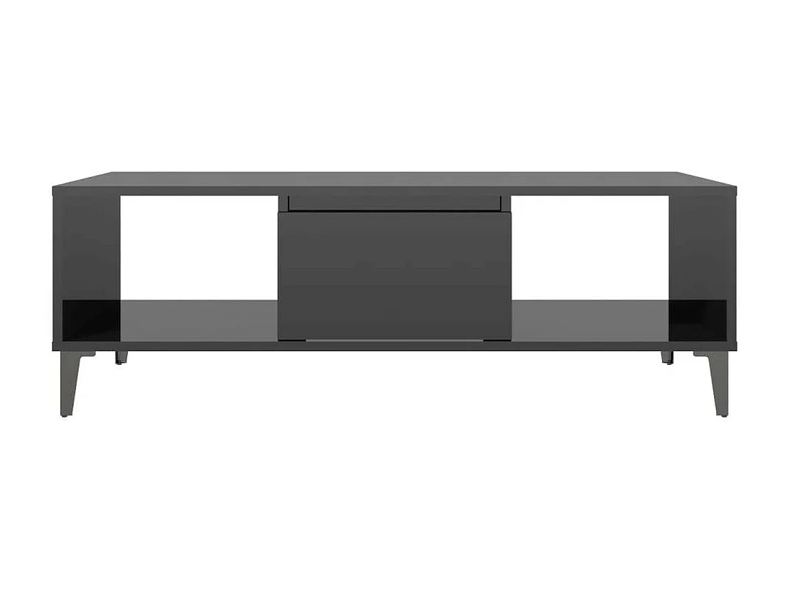 Table basse Noir brillant 103,5x60x35 2