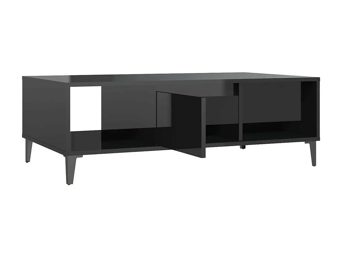 Table basse Noir brillant 103,5x60x35 2