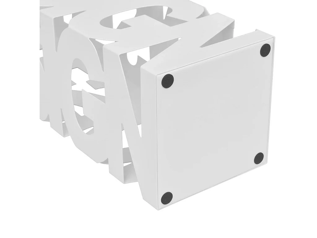 Porte-parapluie carré à rangement Blanc Acier 48,5cm