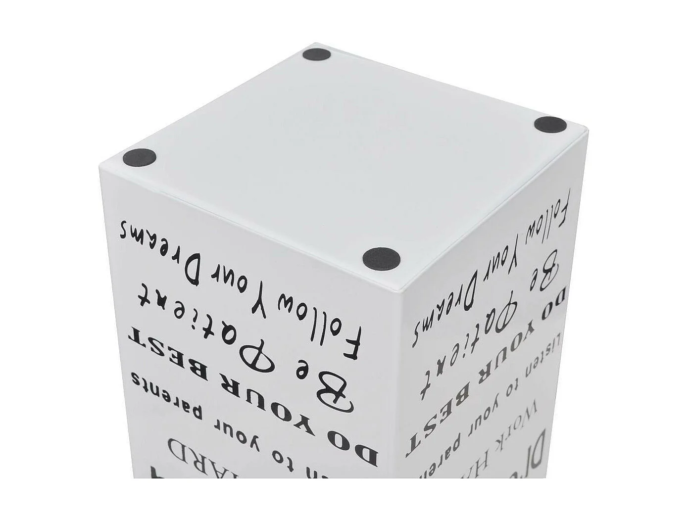 Blanc Carré Porte-parapluie Stockage pour cannes bâtons Acier 48,5cm 2