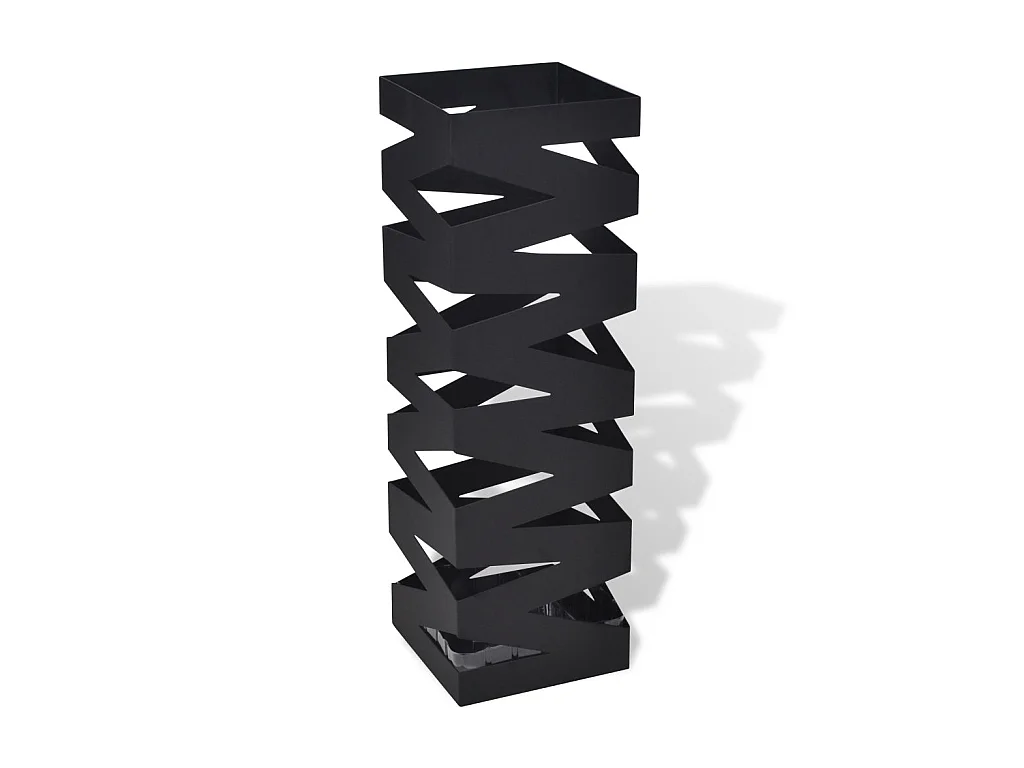 Porte-parapluie carré Noir Acier 48,5cm