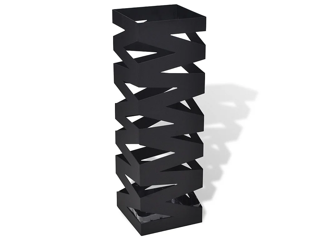 Porte-parapluie carré Noir Acier 48,5cm