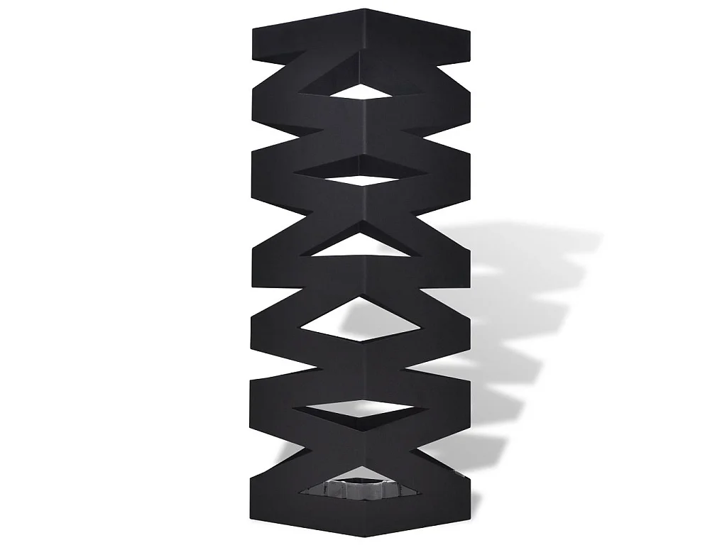 Porte-parapluie carré Noir Acier 48,5cm