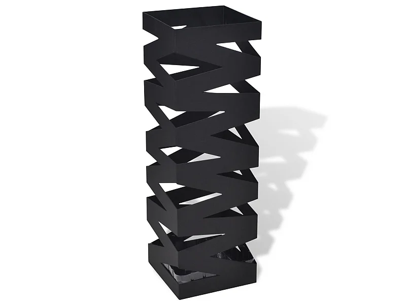 Porte-parapluie carré Noir Acier 48,5cm