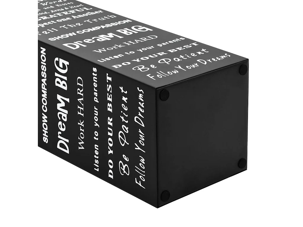 Porte-parapluie Texte Acier Noir