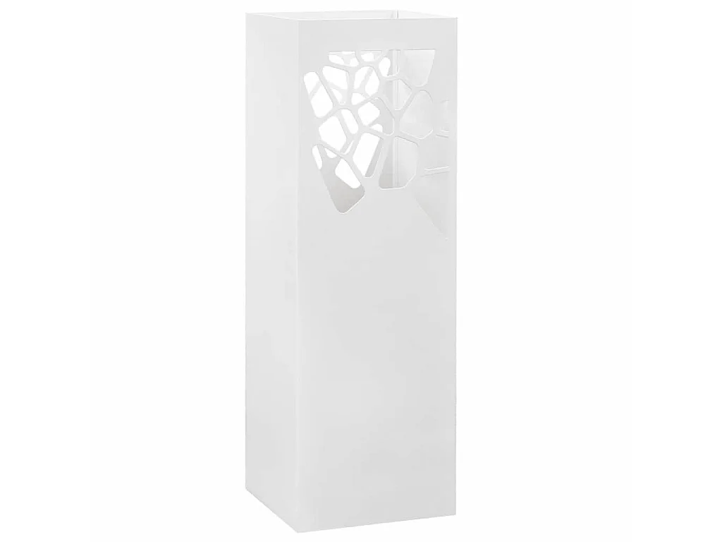 Porte-parapluie Pierres Acier Blanc