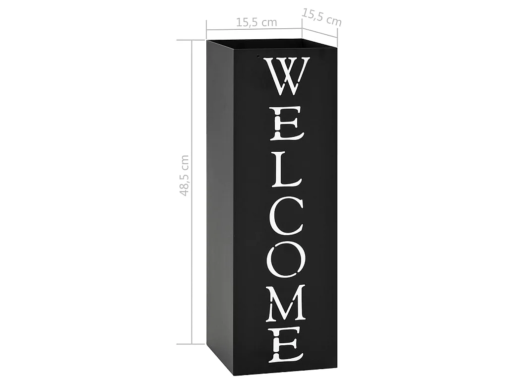 Porte-parapluie Welcome Acier Noir