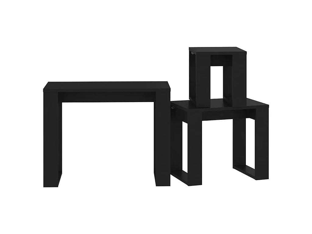 Tables gigognes 3 pcs Noir 3