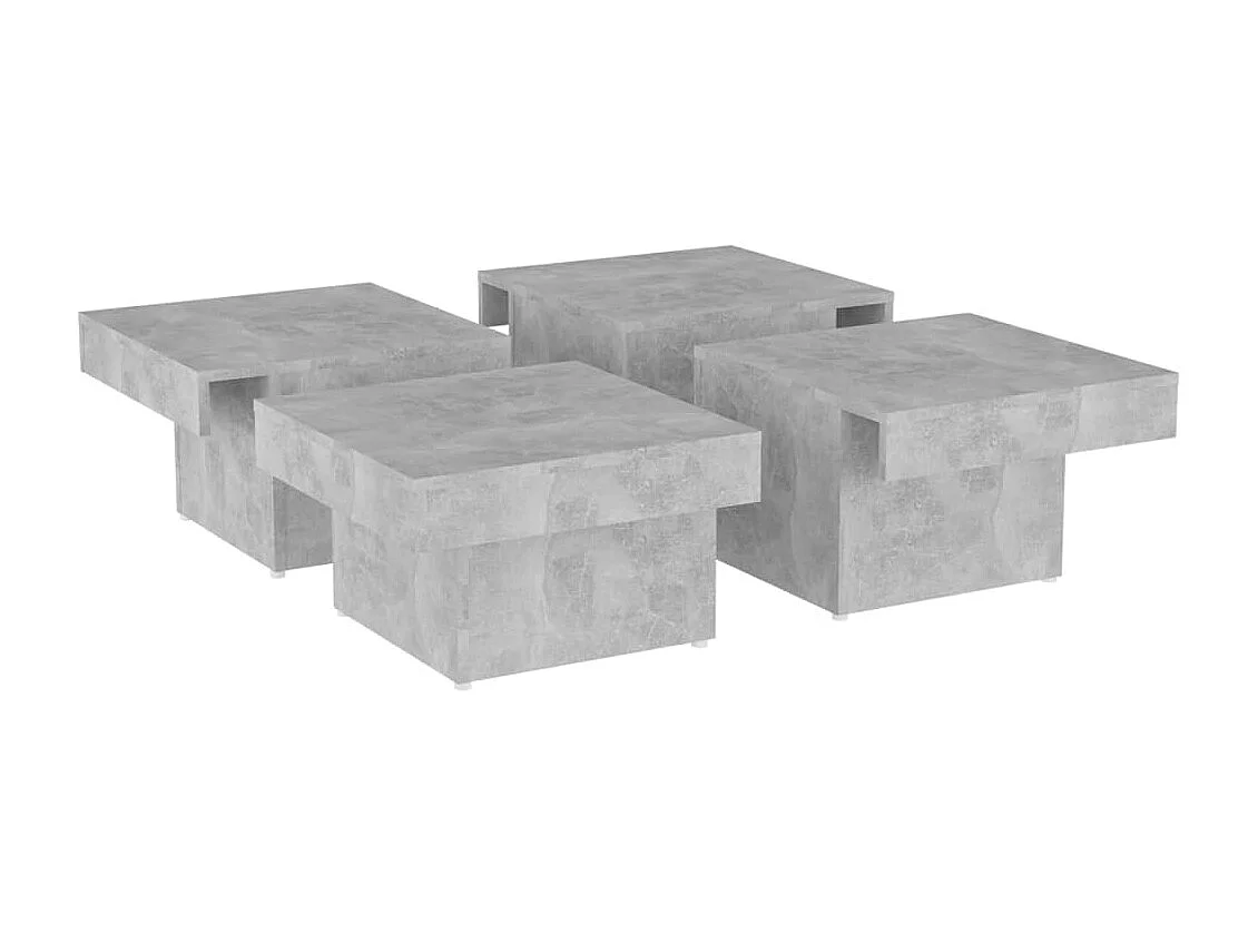Table basse Gris béton 90x90x28