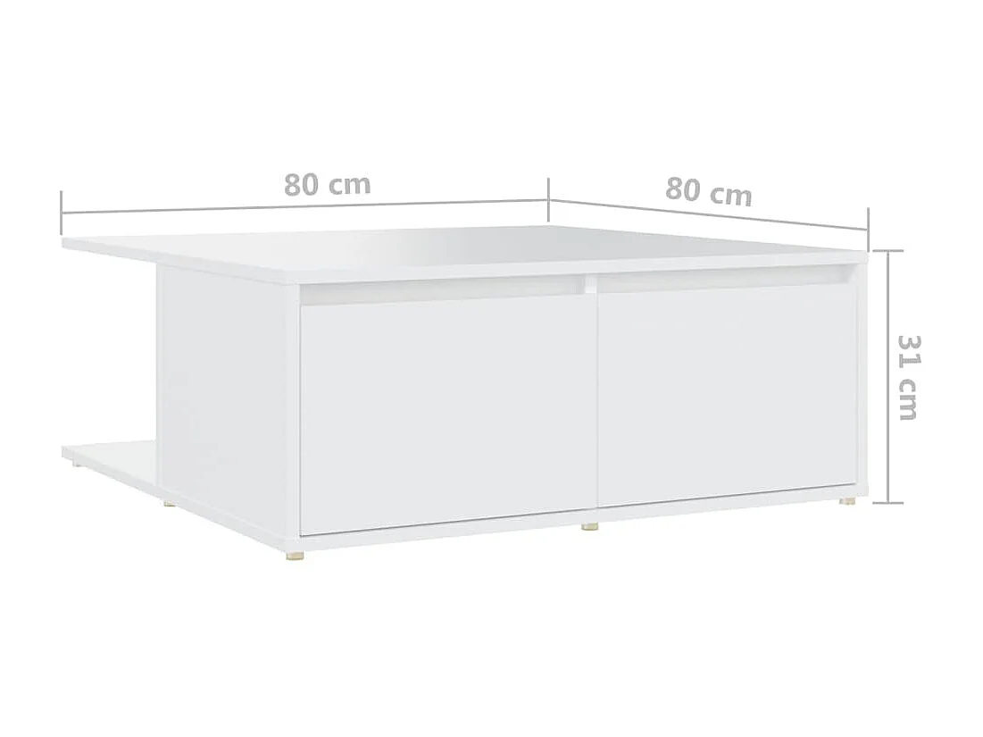 Table basse Blanc 80x80x31