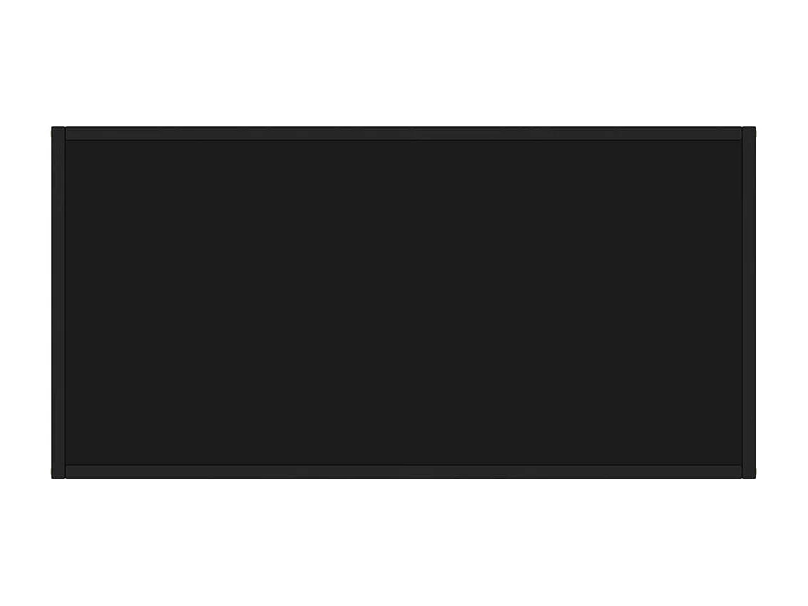 Table basse Noir avec verre noir 100x50x35