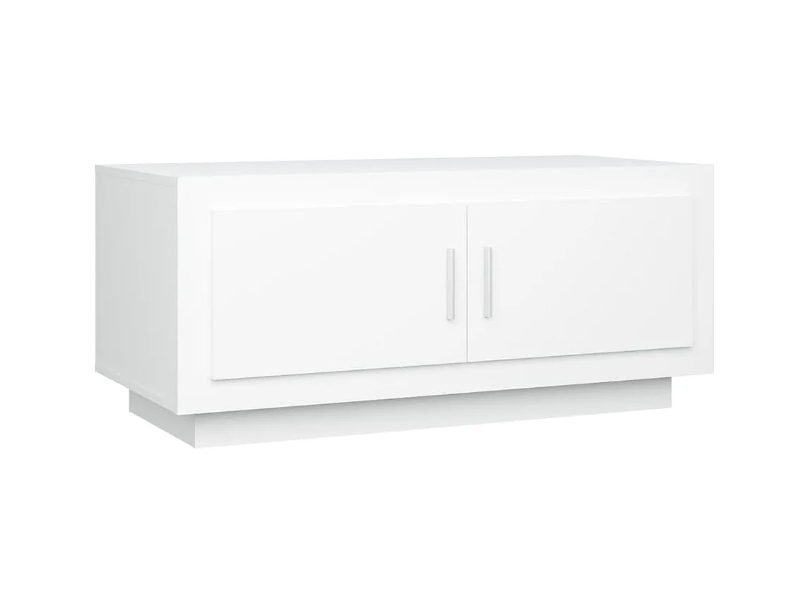 Table basse Blanc 102x50x45 Bois d'ingénierie