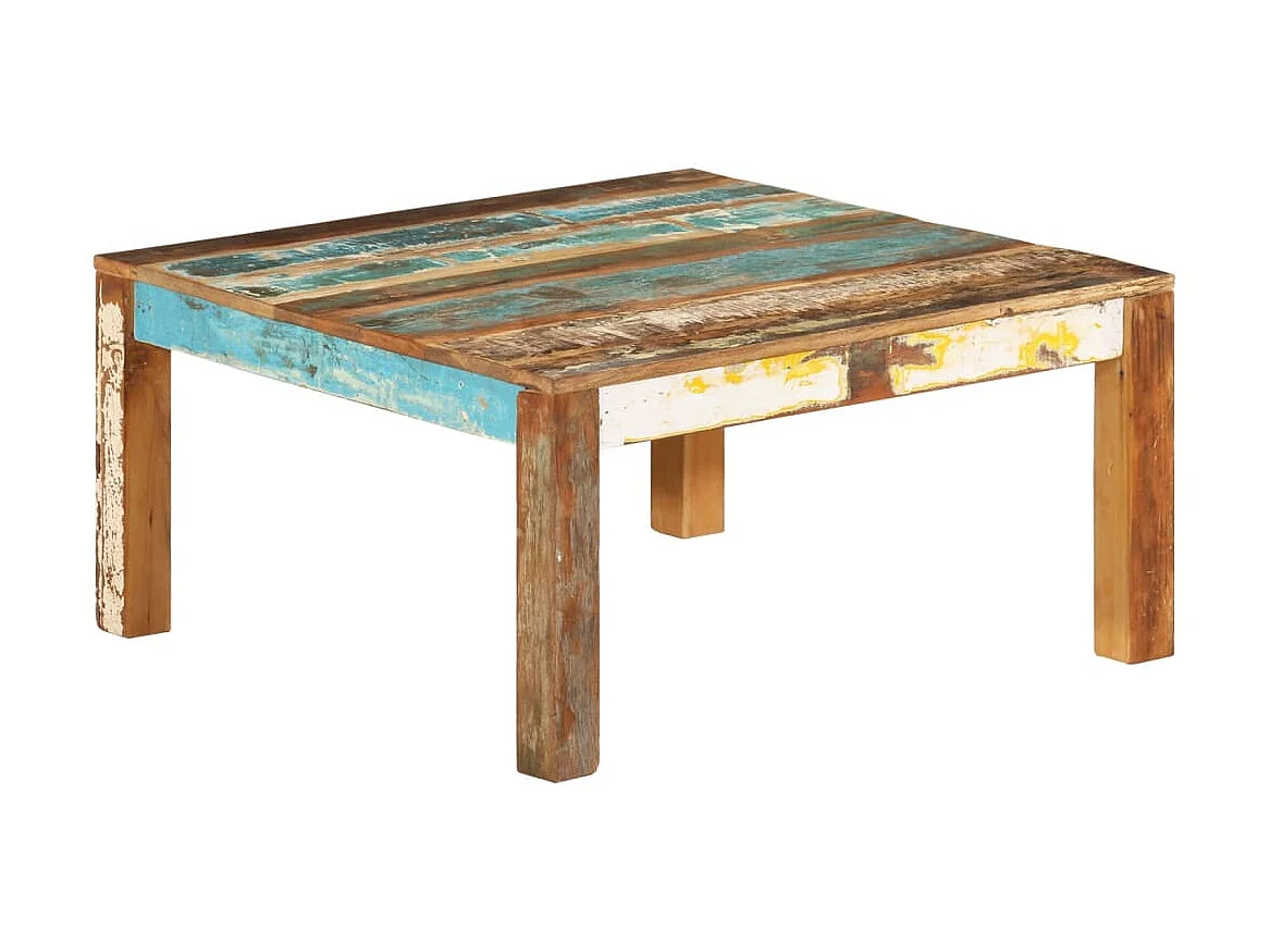 Table basse 80x80x40 Bois de récupération massif