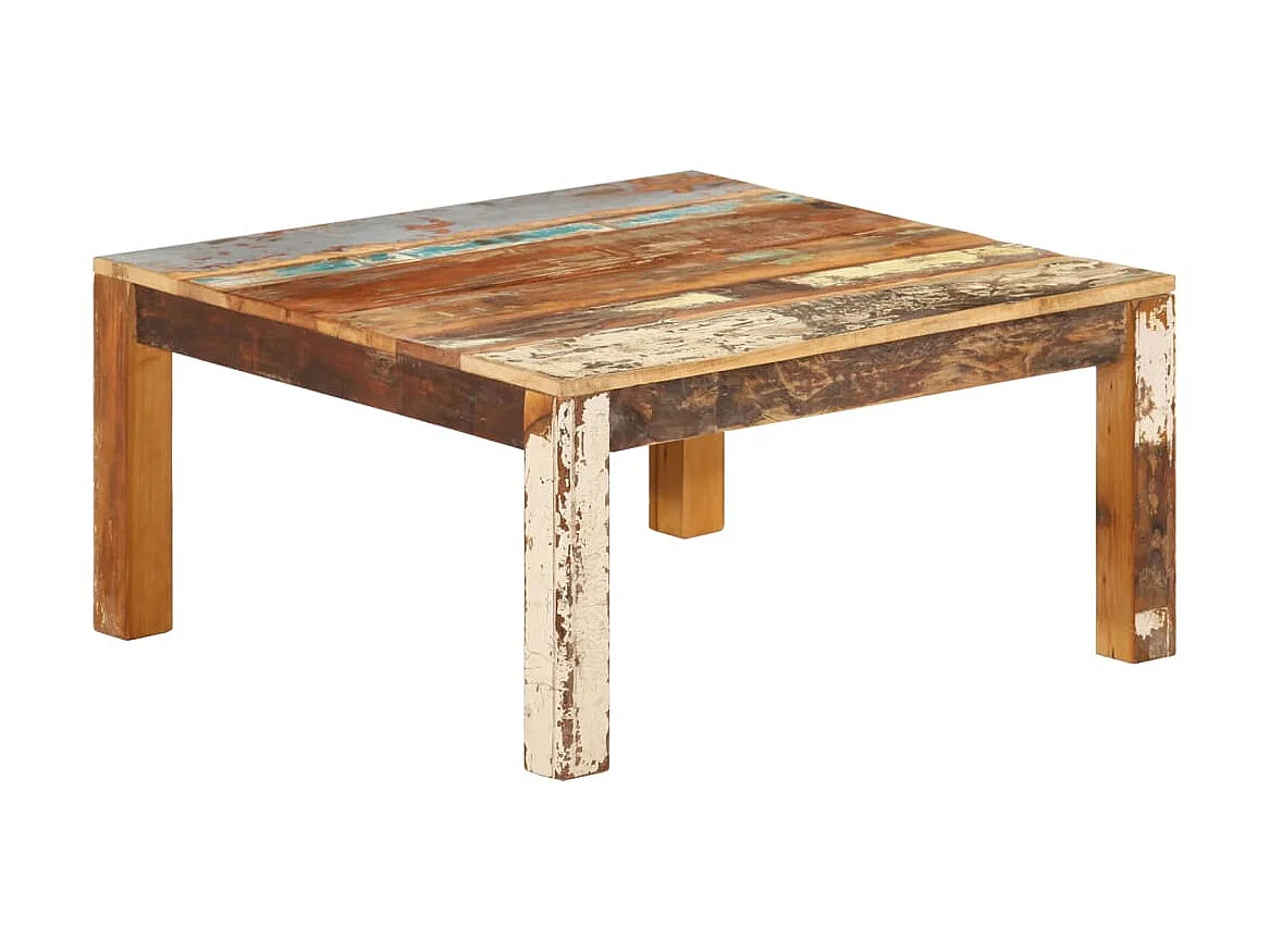 Table basse 80x80x40 Bois de récupération massif
