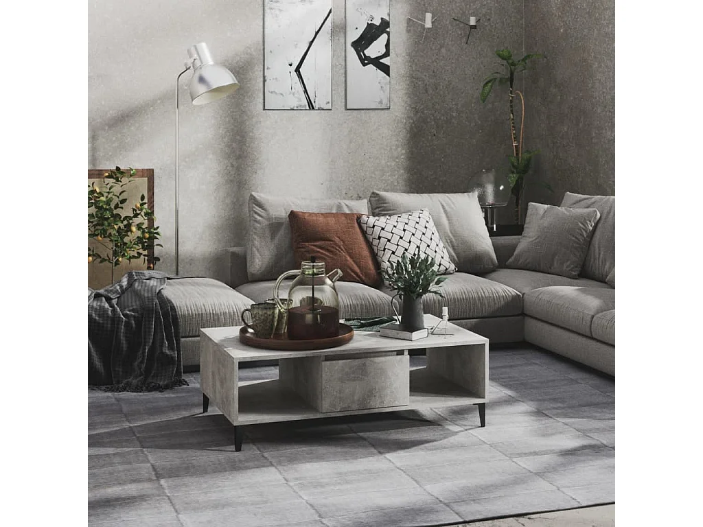 Table basse Gris béton 103,5x60x35