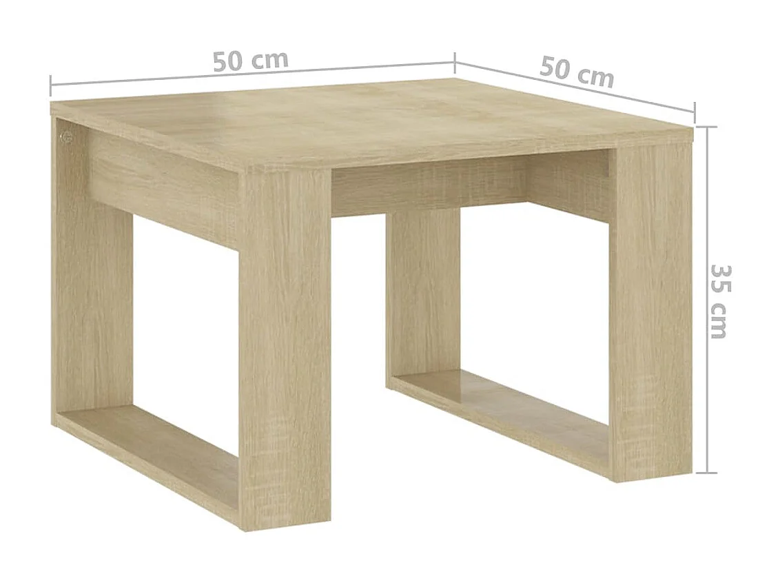 Table appoint Chêne sonoma 50x50x35