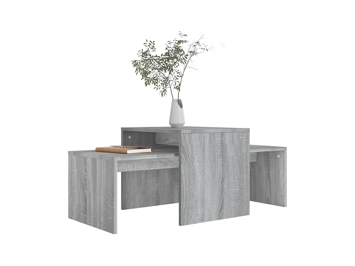 Ensemble table basse Sonoma gris 100x48x40 Bois d'ingénierie