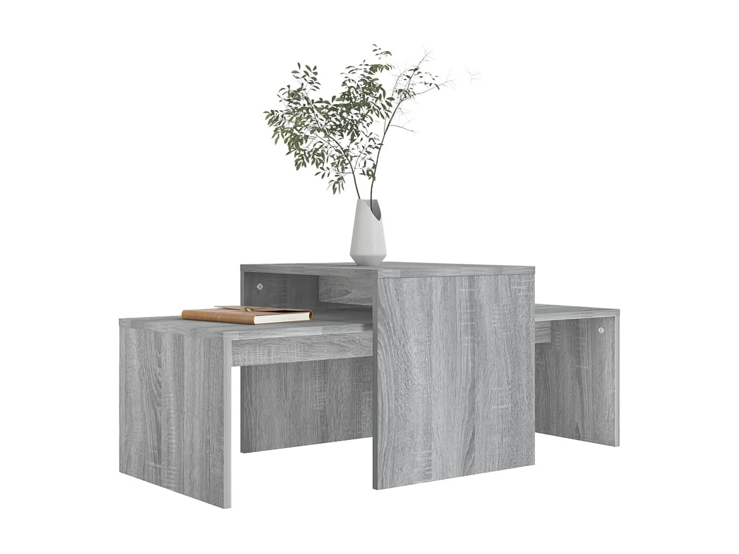 Ensemble table basse Sonoma gris 100x48x40 Bois d'ingénierie