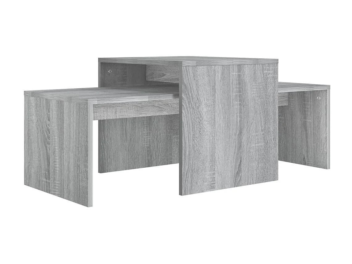 Ensemble table basse Sonoma gris 100x48x40 Bois d'ingénierie