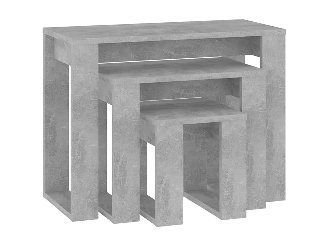 Tables gigognes 3 pcs Gris béton 3