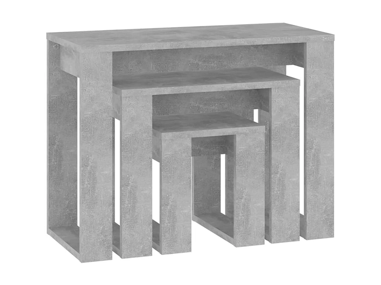 Tables gigognes 3 pcs Gris béton 3