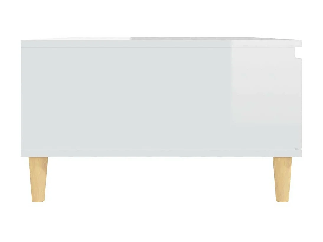 Table basse Blanc brillant 90x60x35