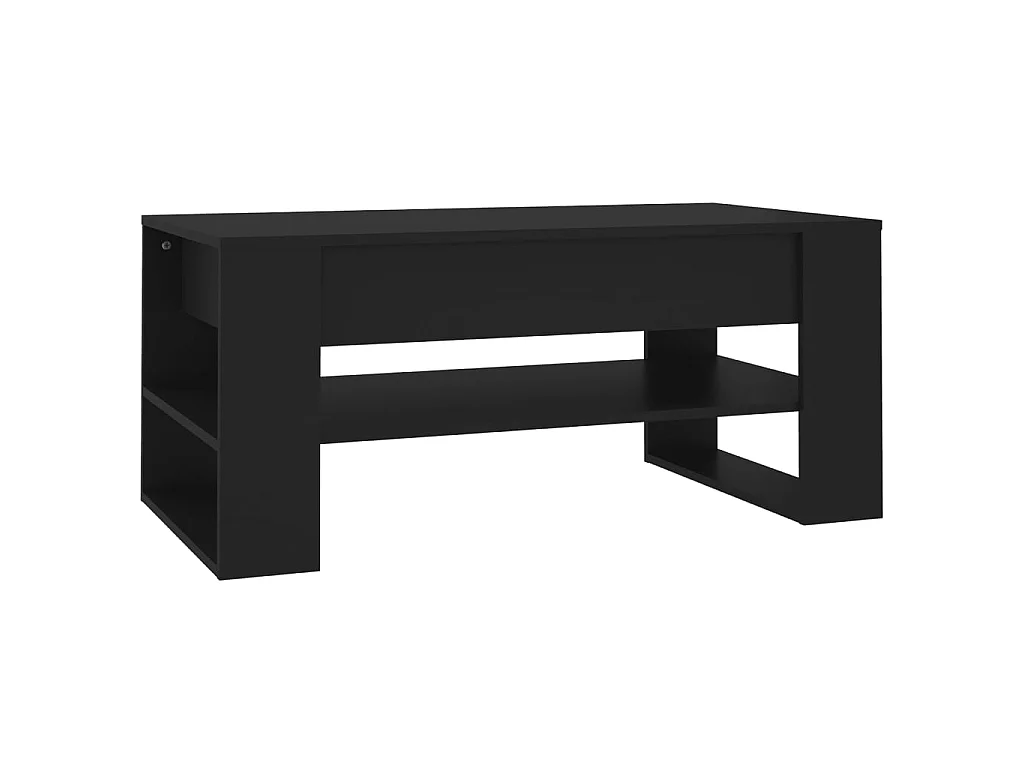 Table basse Noir 102x55x45 Bois d'ingénierie