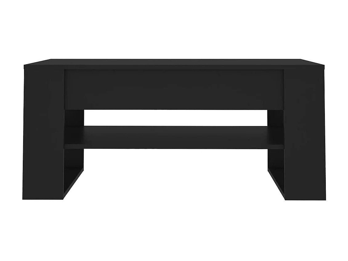 Table basse Noir 102x55x45 Bois d'ingénierie