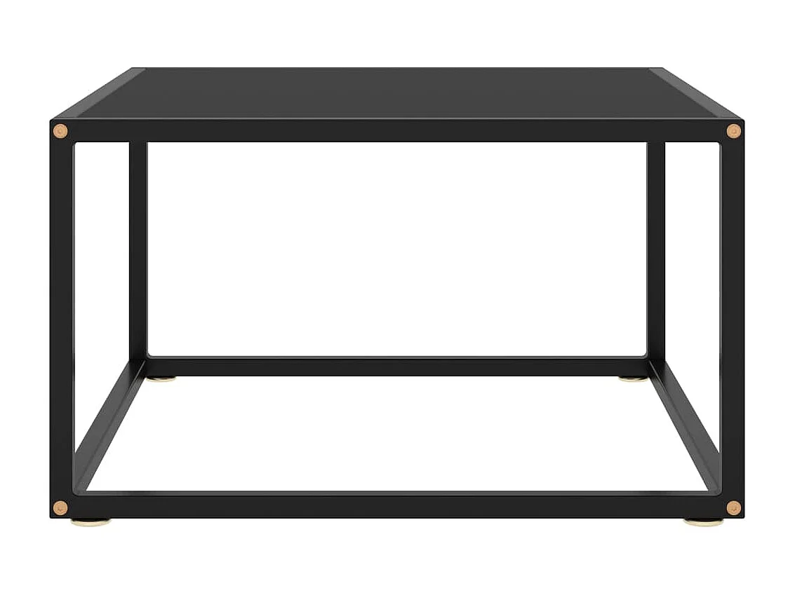 Table basse Noir avec verre noir 60x60x35