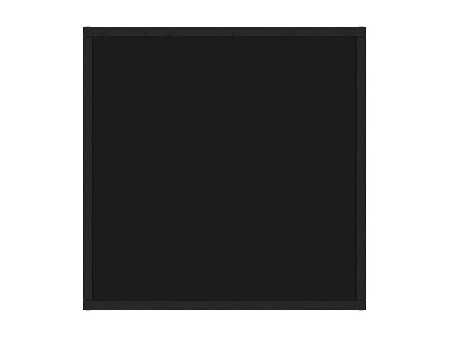 Table basse Noir avec verre noir 60x60x35