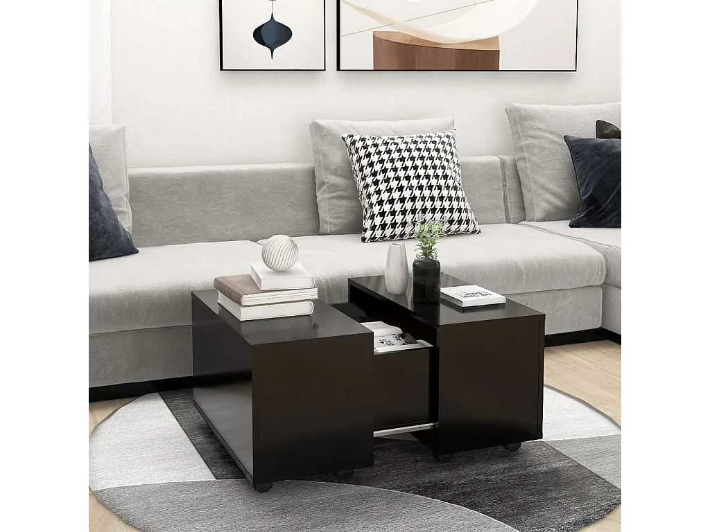 Table basse Noir 60x60x38