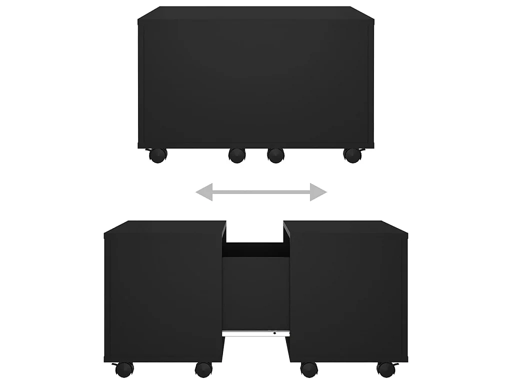 Table basse Noir 60x60x38