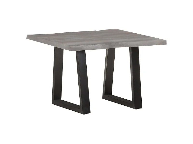 Table basse avec bord naturel 60x60x40 Bois d'acacia massif