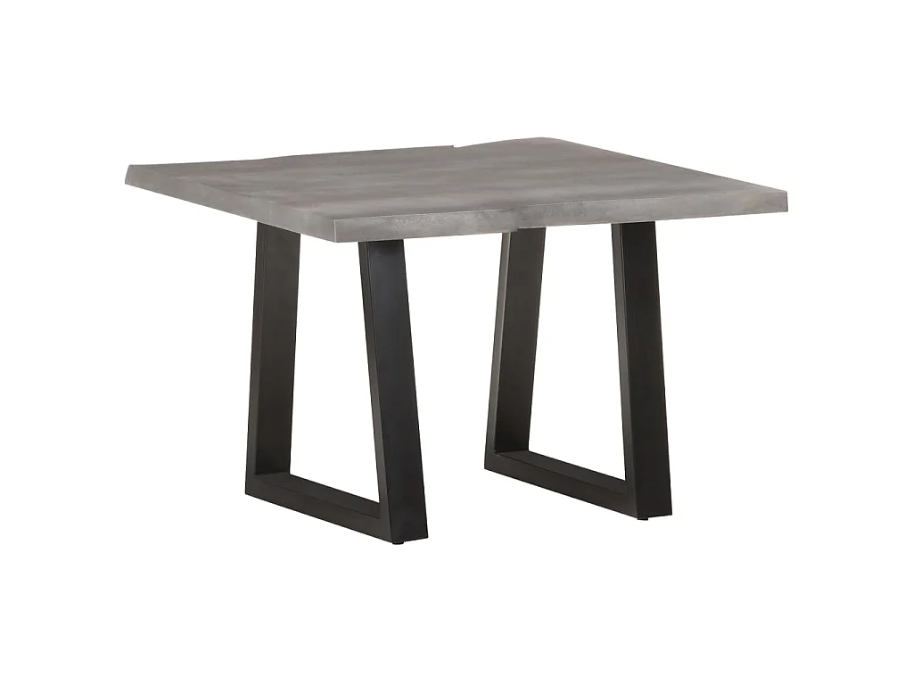 Table basse avec bord naturel 60x60x40 Bois d'acacia massif