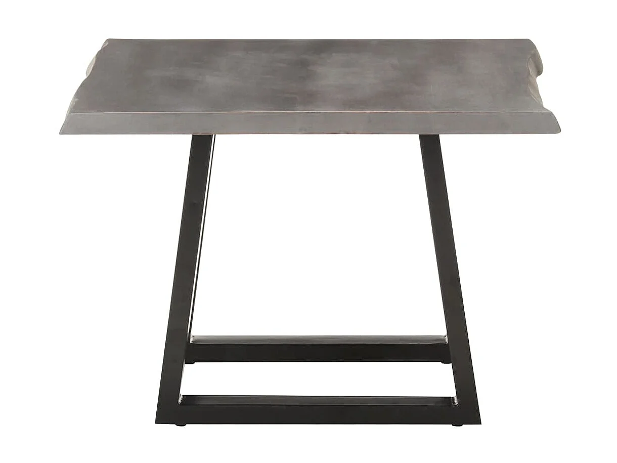 Table basse avec bord naturel 60x60x40 Bois d'acacia massif