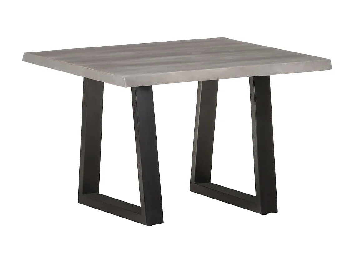 Table basse avec bord naturel 60x60x40 Bois d'acacia massif