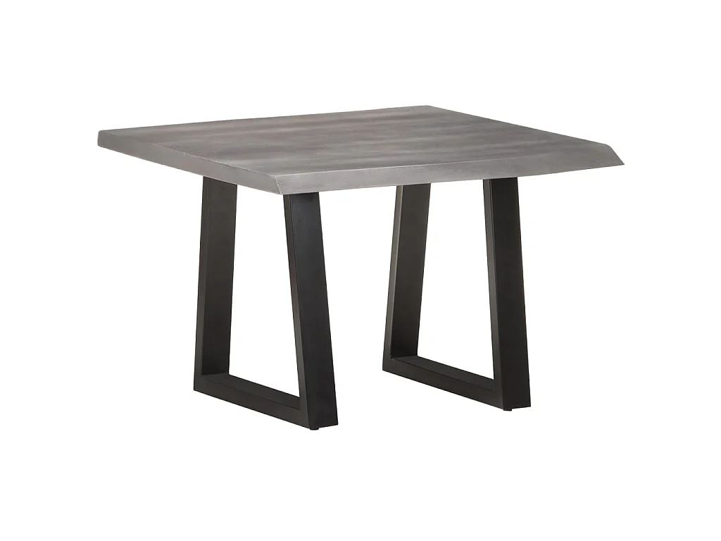Table basse avec bord naturel 60x60x40 Bois d'acacia massif