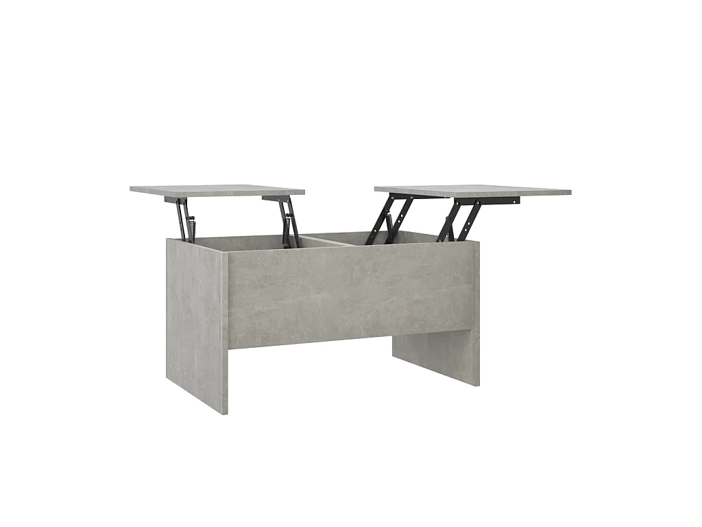 Table basse Gris béton 80x50x42,5 Bois d'ingénierie