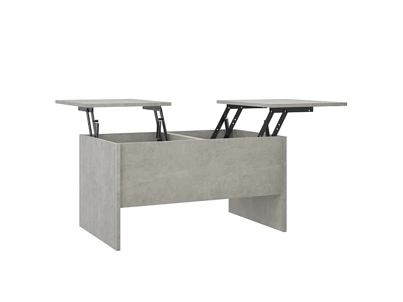 Table basse Gris béton 80x50x42,5 Bois d'ingénierie