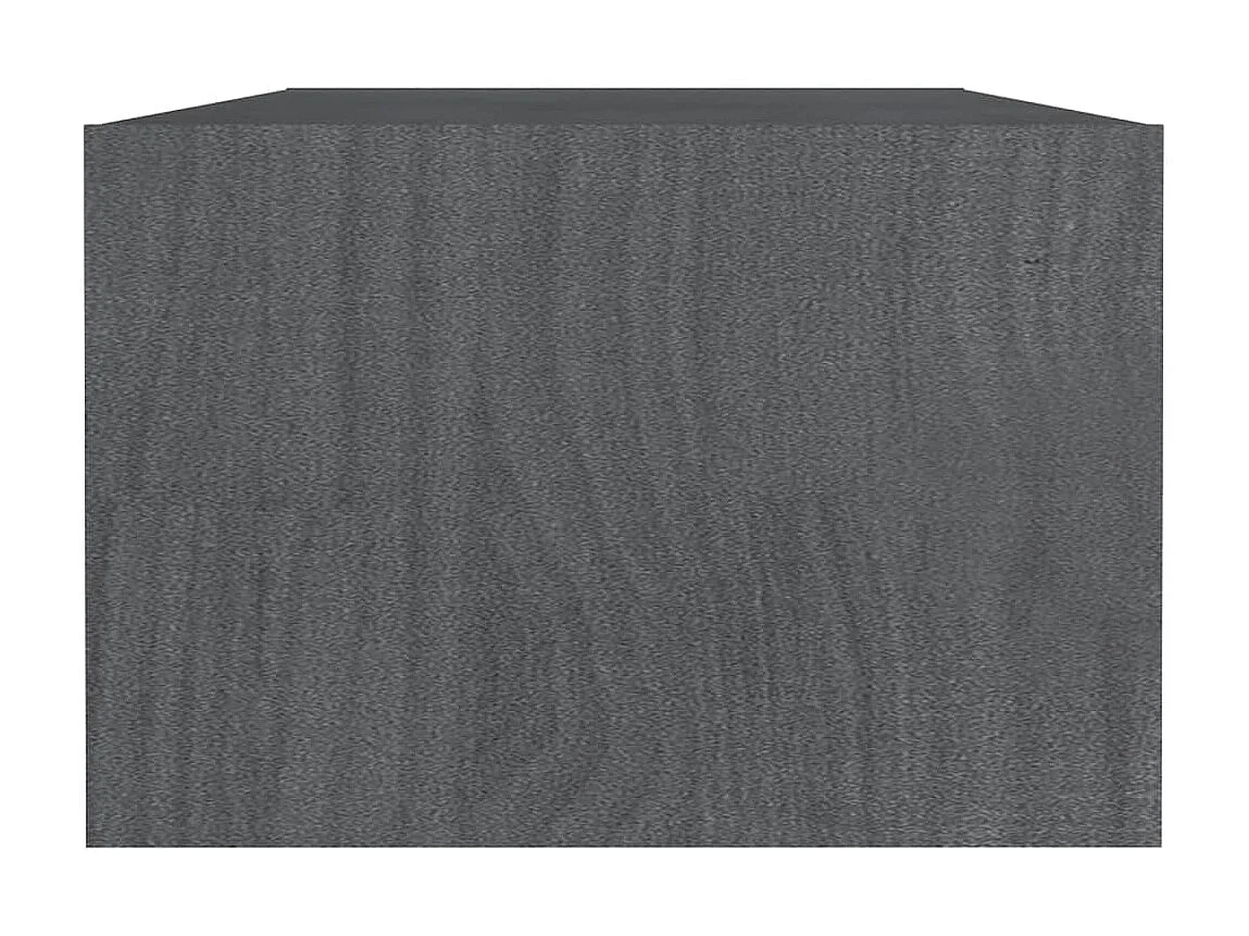 Table basse Gris 110x50x34 Bois de pin massif