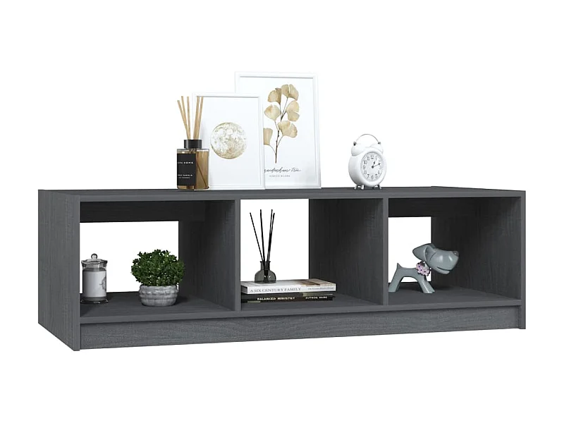 Table basse Gris 110x50x34 Bois de pin massif