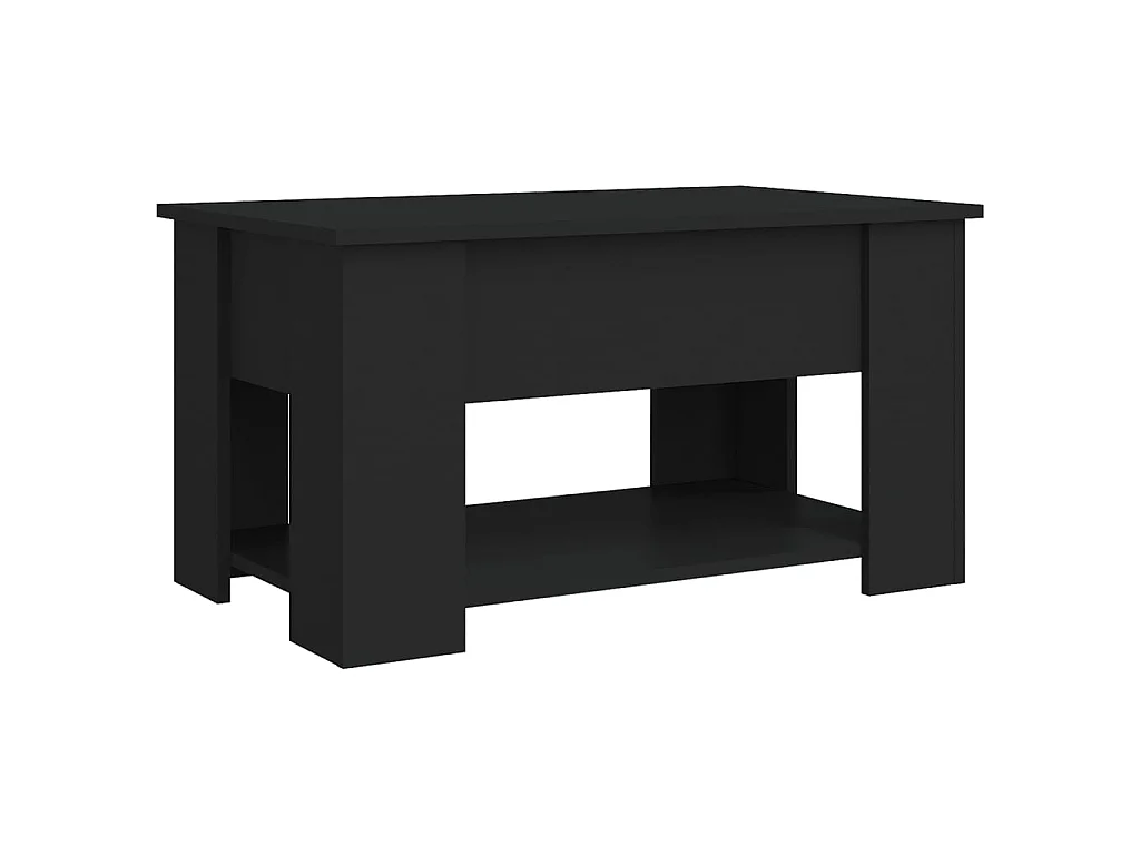 Salontafel 79x49x41 cm bewerkt hout zwart
