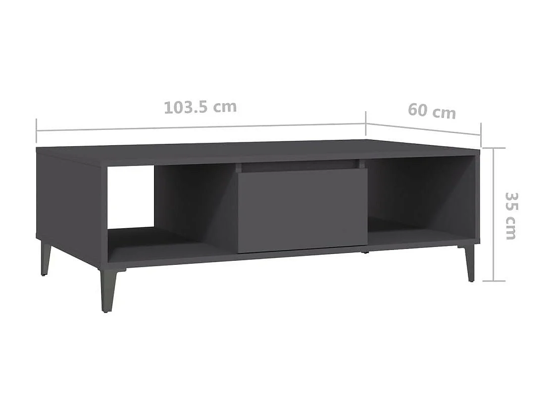 Table basse Gris 103,5x60x35