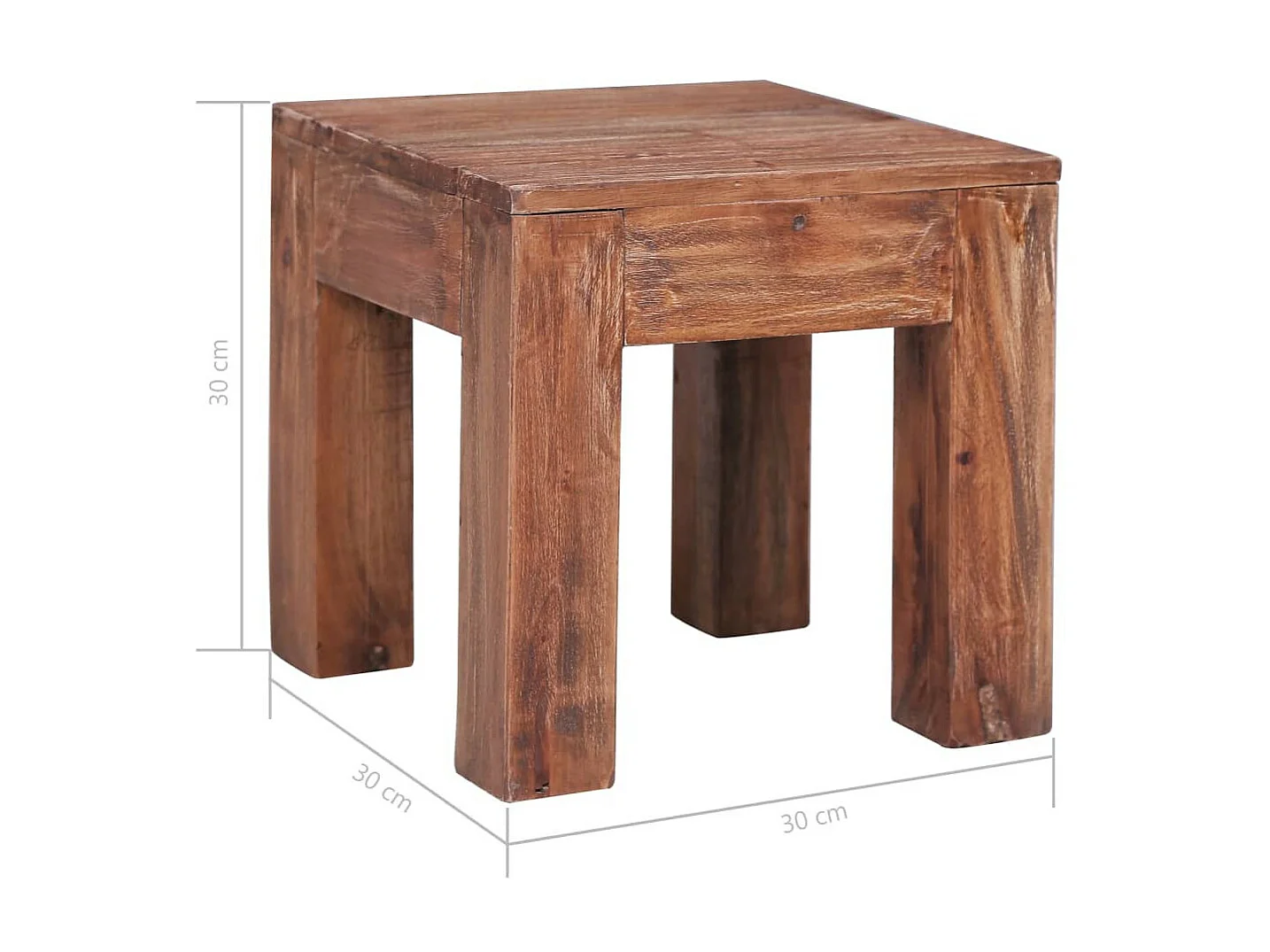 Table basse 30 x 30x30 Bois de récupération massif
