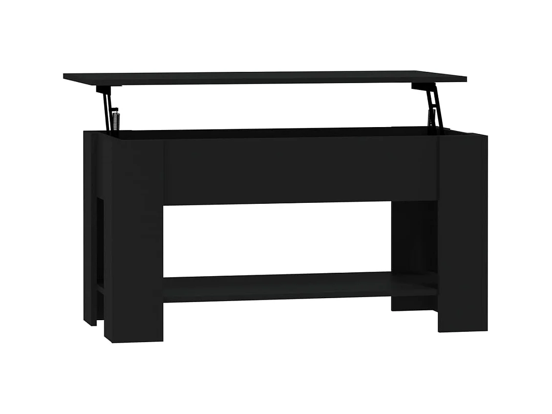 Table basse Noir 101x49x52 Bois d'ingénierie 2